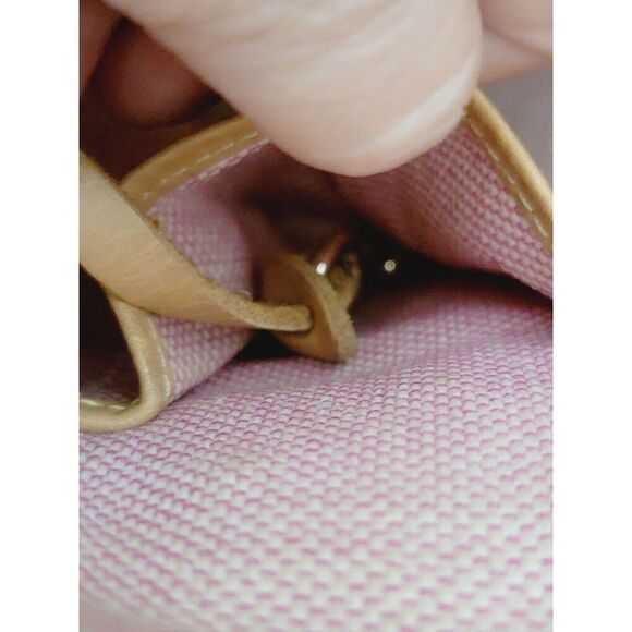 Dooney and Bourke VTG Canvas Leather Bucket Shoulder‎ Bag Pink 1970's  DAMAGE - Picture 16 of 16